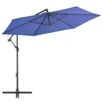 Umbrelă suspendată cu stâlp din aluminiu, albastru, 300 cm GartenMobel Dekor