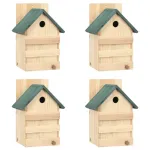Căsuțe de păsărele, 4 buc., 23x19x33 cm, lemn de brad GartenMobel Dekor