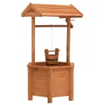 Jardinieră tip fântână pentru grădină, 40x40x84 cm, lemn brad GartenMobel Dekor