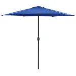 Umbrelă de soare cu stâlp aluminiu, albastru azur, 270 x 246 cm GartenMobel Dekor