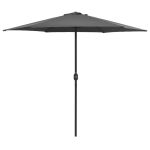 Umbrelă de soare cu stâlp aluminiu, antracit, 270 x 246 cm GartenMobel Dekor