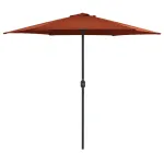 Umbrelă de soare cu stâlp aluminiu, cărămiziu, 270 x 246 cm GartenMobel Dekor