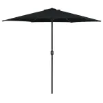 Umbrelă de soare cu stâlp aluminiu, negru, 270 x 246 cm GartenMobel Dekor