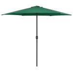Umbrelă de soare cu stâlp aluminiu, verde, 270 x 246 cm GartenMobel Dekor