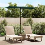 Umbrelă de soare de exterior, stâlp aluminiu, verde, 180x110 cm  GartenMobel Dekor