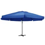 Umbrelă de soare cu stâlp aluminiu, albastru azur, 500 cm  GartenMobel Dekor