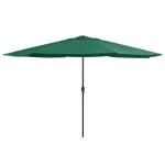 Umbrelă de soare de exterior, stâlp metalic, verde, 400 cm GartenMobel Dekor