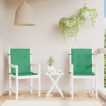 Perne cu spătar mic, 2 buc. verde 100x50x3 cm textil oxford GartenMobel Dekor