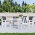 Perne scaun cu spătar mic, 4 buc., antracit, textil oxford GartenMobel Dekor