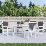 Perne scaun cu spătar mic, 4 buc., antracit, textil oxford GartenMobel Dekor