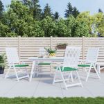 Perne scaune grădină 4 buc. verde 40x40x3 cm țesătură Oxford GartenMobel Dekor