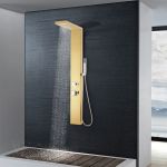 Sistem panou de duș, auriu, oțel inoxidabil 201 GartenMobel Dekor