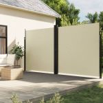 Copertină laterală retractabilă, crem, 220x1000 cm GartenMobel Dekor