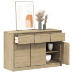 Dulap "SAUDA", stejar, 114x43x75,5 cm, lemn masiv de pin GartenMobel Dekor