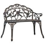 Bancă bistro, bronz, 100 cm, aluminiu turnat GartenMobel Dekor