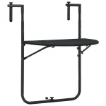 Masă balcon suspendată negru 60x64x83,5 cm plastic aspect ratan GartenMobel Dekor