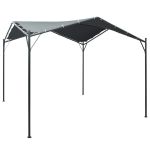 Pavilion cort foișor copertină, antracit, 3 x 3 m, oțel GartenMobel Dekor
