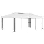 Pavilion cu acoperiș dublu, alb, 3 x 6 m GartenMobel Dekor