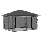 Pavilion cu plasă anti-țânțari, antracit, 4 x 3 x 2,73 m GartenMobel Dekor