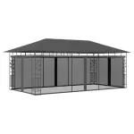 Pavilion cu plasă anti-țânțari, antracit, 6 x 3 x 2,73 m GartenMobel Dekor