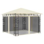 Pavilion cu plasă anti-țânțari, crem, 3x3x2,73 m, 180 g/m² GartenMobel Dekor