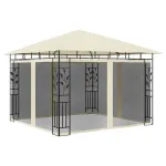 Pavilion cu plasă anti-țânțari, crem, 3x3x2,73 m, 180 g/m² GartenMobel Dekor