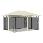 Pavilion cu plasă anti-țânțari, crem, 4x3x2,73 m, 180 g/m² GartenMobel Dekor