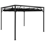 Pavilion de grădină cu acoperiș retractabil, antracit, 3 x 3 m GartenMobel Dekor