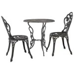 Set mobilier bistro, 3 piese, aluminiu turnat GartenMobel Dekor