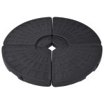 Suport de umbrelă în formă de evantai, 4 buc., negru GartenMobel Dekor