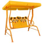 Balansoar pentru copii, galben, 115 x 75 x 110 cm, textil GartenMobel Dekor