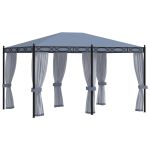 Pavilion cu ecrane din plasă, antracit, 3 x 4 m, oțel GartenMobel Dekor