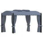 Pavilion cu perdele, antracit, 3 x 4 m, oțel GartenMobel Dekor