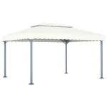 48062  Gazebo 400x300 cm Cream Aluminium GartenMobel Dekor