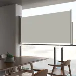 Copertină laterală retractabilă de terasă, crem, 80 x 300 cm GartenMobel Dekor