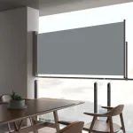 Copertină laterală retractabilă de terasă, gri, 60 x 300 cm GartenMobel Dekor