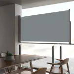 Copertină laterală retractabilă de terasă, gri, 80 x 300 cm GartenMobel Dekor