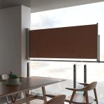 Copertină laterală retractabilă de terasă, maro, 100 x 300 cm GartenMobel Dekor