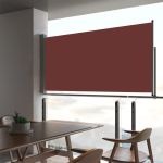 Copertină laterală retractabilă de terasă, maro, 80 x 300 cm GartenMobel Dekor