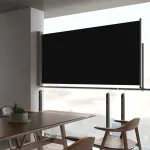 Copertină laterală retractabilă de terasă, negru, 80 x 300 cm GartenMobel Dekor