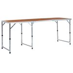 Masă de camping pliabilă, 180 x 60 cm, aluminiu GartenMobel Dekor