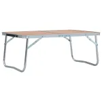 Masă de camping pliabilă, maro, 60 x 40 cm, aluminiu GartenMobel Dekor