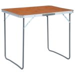 Masă de camping pliabilă cu cadru metalic, 80 x 60 cm GartenMobel Dekor