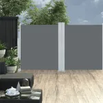 Copertină laterală retractabilă, antracit, 140 x 600 cm GartenMobel Dekor