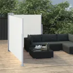 Copertină laterală retractabilă, crem, 100 x 600 cm GartenMobel Dekor