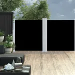 Copertină laterală retractabilă, negru, 120 x 600 cm GartenMobel Dekor