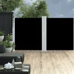 Copertină laterală retractabilă, negru, 140 x 600 cm GartenMobel Dekor