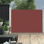 Copertină laterală retractabilă de terasă, maro, 100 x 500 cm GartenMobel Dekor
