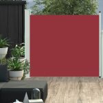 Copertină laterală retractabilă de terasă, roșu, 100 x 300 cm GartenMobel Dekor