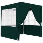 Cort de petrecere profesional cu pereți verde 2,5x 2,5m 90 g/m² GartenMobel Dekor